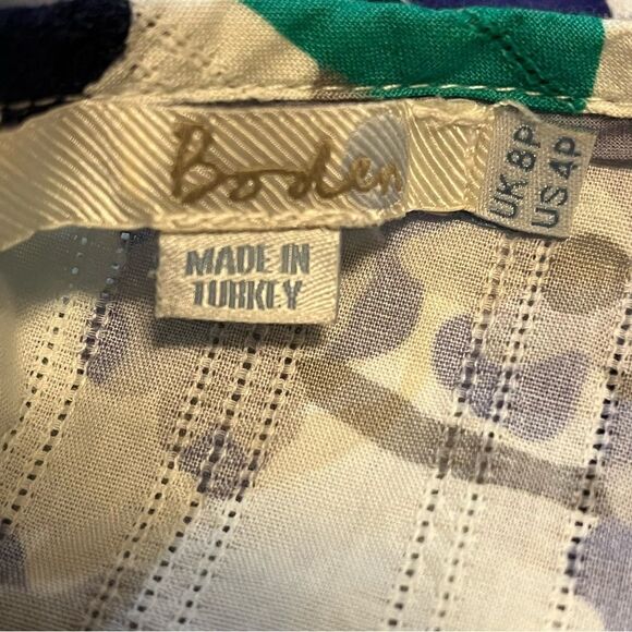 Boden Floral Mini Dress lightweight slim fit 100% cotton unlined sz 4 Petite 4P - Picture 16 of 16